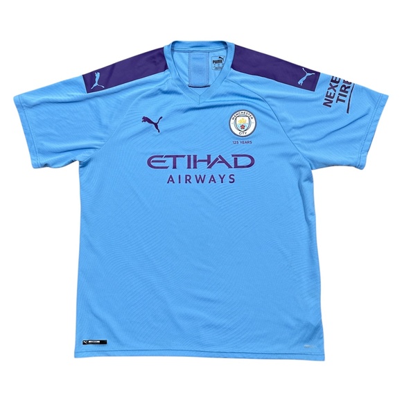 Puma Manchester City 2019-2020 Blue Home Soccer Jersey Mens 2XL - Picture 1 of 11